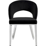 Roberto Velvet Upholstered Dining Chair in Black