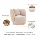 Siri Upholstered Lounge Chair in Wheat