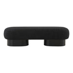 Robertson Boucle Fabric Upholstered Bench in Black