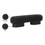 Robertson Boucle Fabric Upholstered Bench in Black