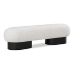 Robertson Boucle Fabric Upholstered Bench in Cream