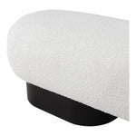 Robertson Boucle Fabric Upholstered Bench in Cream