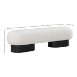 Robertson Boucle Fabric Upholstered Bench in Cream