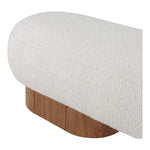 Robertson Boucle Fabric Upholstered Bench in Cream