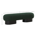 Robertson Boucle Fabric Upholstered Bench in Green