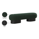 Robertson Boucle Fabric Upholstered Bench in Green