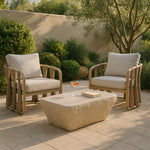 Rockford Concrete Indoor/Outdoor Coffee Table in Beige