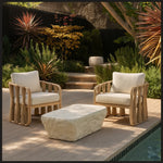 Rockford Concrete Indoor/Outdoor Coffee Table in Taupe