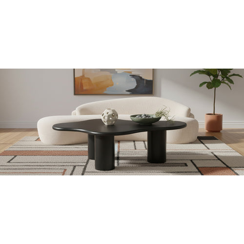 Romaine Iron Coffee Table in Black