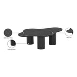 Romaine Iron Coffee Table in Black