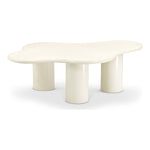 Romaine Iron Coffee Table in Cream
