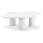 Romaine Iron Coffee Table in White