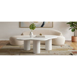 Romaine Iron Coffee Table in White