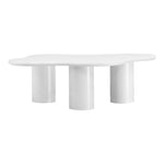Romaine Iron Coffee Table in White