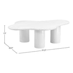 Romaine Iron Coffee Table in White