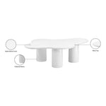 Romaine Iron Coffee Table in White