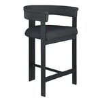 Romeo Vegan Leather Upholstered Counter Stool in Black