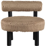 Ambre Vegan Shearling Fabric Upholstered Accent Chair (33065-) in Tan