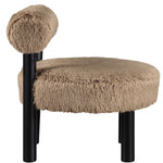 Ambre Vegan Shearling Fabric Upholstered Accent Chair (33065-) in Tan