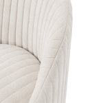 Leela Chenille Swivel Lounge Chair in Cream