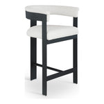 Romeo Vegan Leather Upholstered Counter Stool in Cream