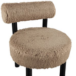 Ambre Vegan Shearling Fabric Upholstered Accent Chair (33065-) in Tan