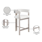 Romeo Vegan Leather Upholstered Counter Stool in Cream