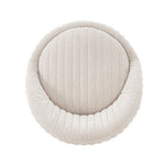 Leela Chenille Swivel Lounge Chair in Cream
