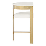 Romeo Vegan Leather Upholstered Counter Stool in Cream