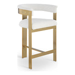 Romeo Vegan Leather Upholstered Counter Stool in Cream