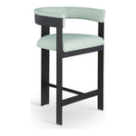 Romeo Vegan Leather Upholstered Counter Stool in Mint Green