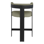 Romeo Vegan Leather Upholstered Counter Stool in Olive Green