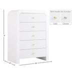 Artisto Ash Veneer Chest in White