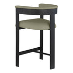 Romeo Vegan Leather Upholstered Counter Stool in Olive Green