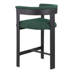Romeo Vegan Leather Upholstered Counter Stool in Green