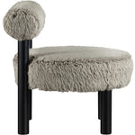 Ambre Vegan Shearling Fabric Upholstered Accent Chair (33065-) in Taupe