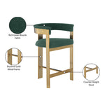 Romeo Vegan Leather Upholstered Counter Stool in Green