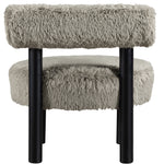Ambre Vegan Shearling Fabric Upholstered Accent Chair (33065-) in Taupe