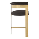 Romeo Vegan Leather Upholstered Counter Stool in Brown
