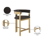Romeo Vegan Leather Upholstered Counter Stool in Brown