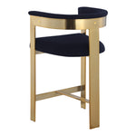 Romeo Vegan Leather Upholstered Counter Stool in Navy