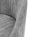 Leela Chenille Swivel Lounge Chair in Gray