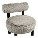 Ambre Vegan Shearling Fabric Upholstered Accent Chair (33065-) in Taupe