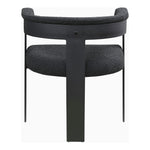 Romeo Boucle Fabric Upholstered Dining Chair in Black