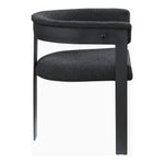 Romeo Boucle Fabric Upholstered Dining Chair in Black