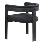 Romeo Boucle Fabric Upholstered Dining Chair in Black