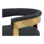 Romeo Boucle Fabric Upholstered Dining Chair in Black