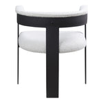 Romeo Boucle Fabric Upholstered Dining Chair in Cream