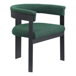 Romeo Boucle Fabric Upholstered Dining Chair in Green