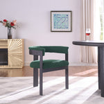 Romeo Boucle Fabric Upholstered Dining Chair in Green